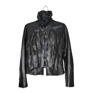 DVF Black Leather Jacket